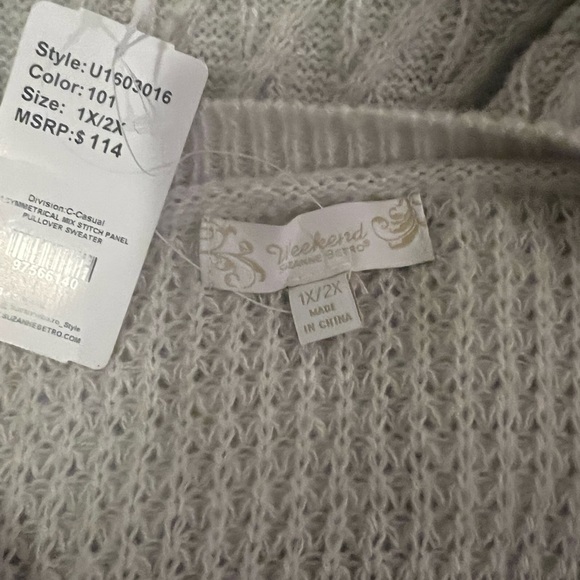 NWT Weekend by Suzanne Betro Oversized Chunky Sweater Size 1X/2X - Picture 7 of 8
